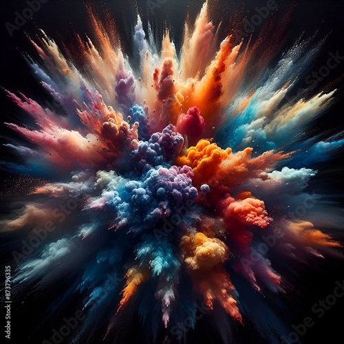An intense explosion of beautiful colors.