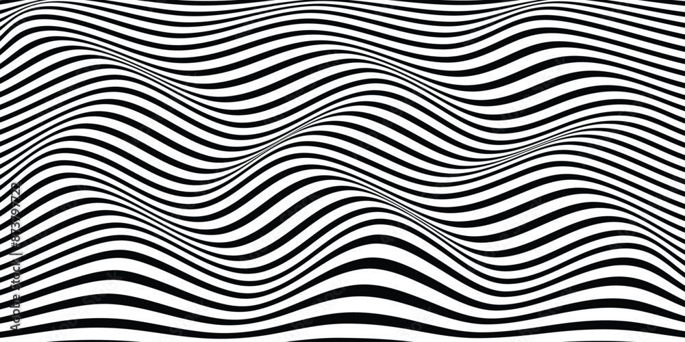 Abstract black stripes art wave line background. Vector illustration Abstract black stripes art wave line background. Vector illustration