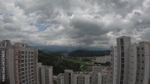 clouds over city