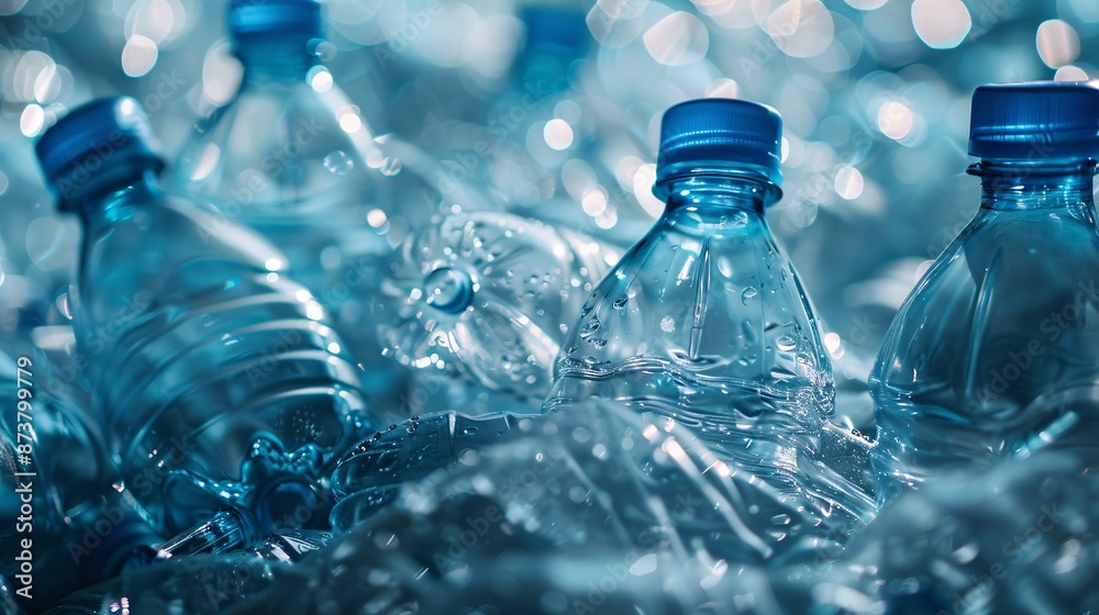 Numerous plastic bottles in close-up as a backdrop. Idea of recycling. Numerous plastic bottles in close-up as a backdrop. Idea of recycling.