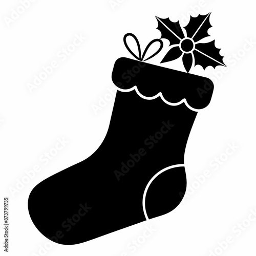 
Christmas stocking, Christmas stocking icon vector, Christmas stocking vector illustration