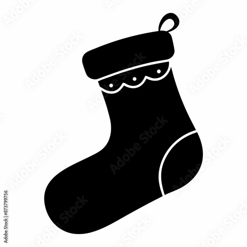 
Christmas stocking, Christmas stocking icon vector, Christmas stocking vector illustration