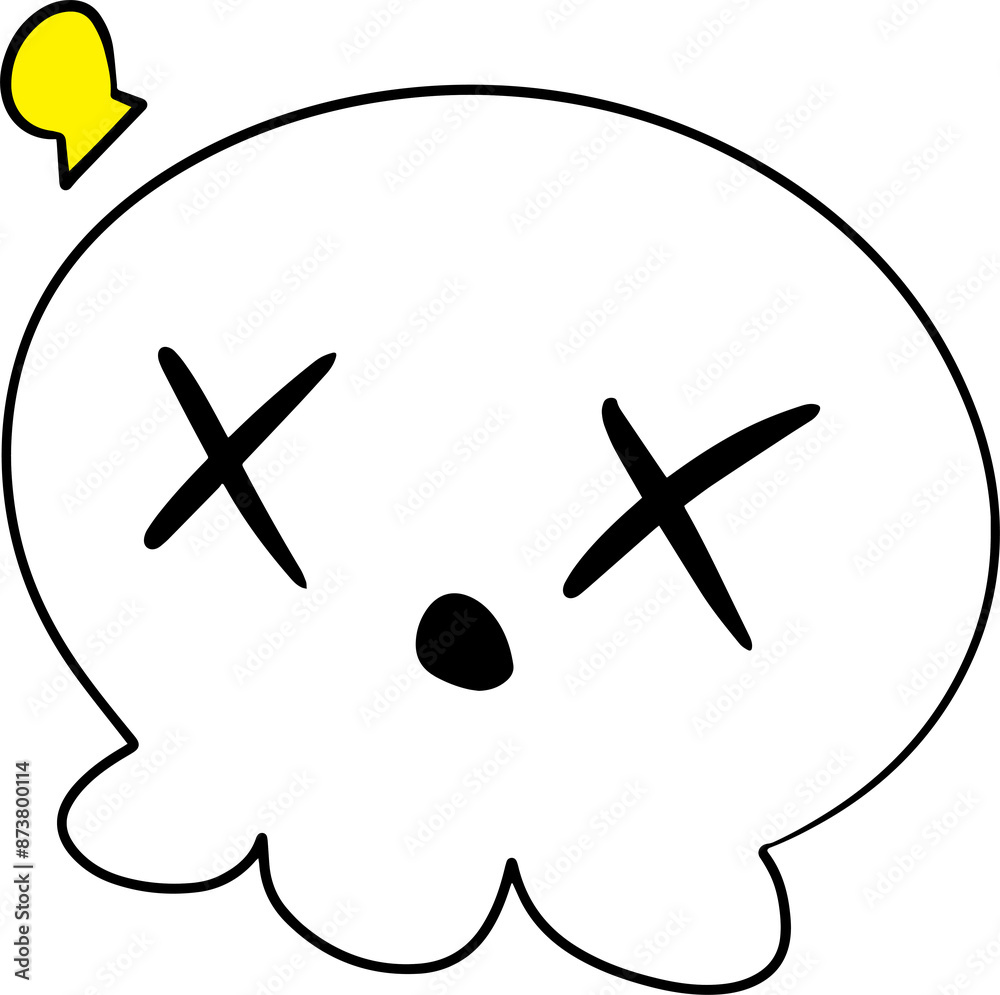 The Skull png for holiday and halloween concept The Skull png for holiday and halloween concept
