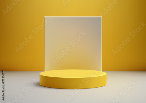 Minimal Modern 3D Yellow Po...