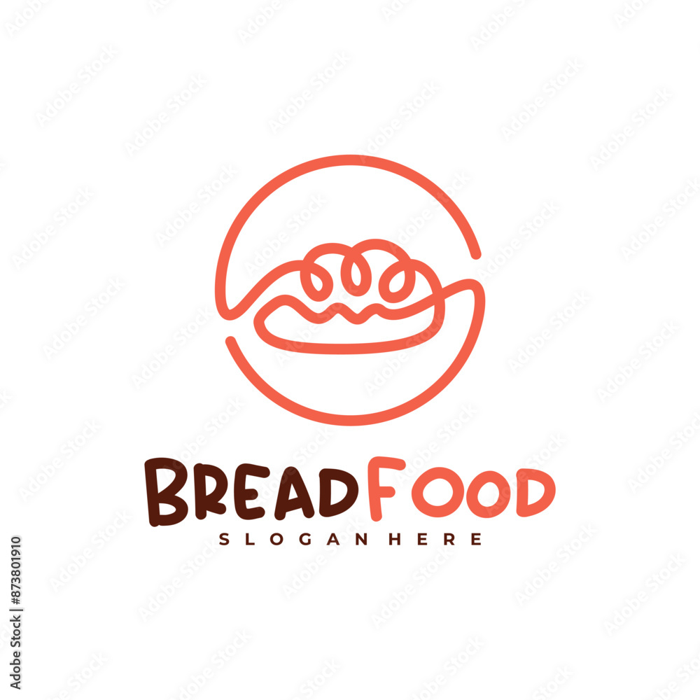 Bread Food logo vector template, Creative Bread logo design concepts Bread Food logo vector template, Creative Bread logo design concepts