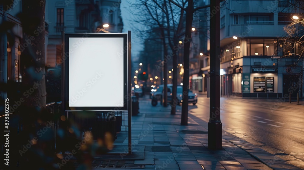 Blank Poster frame template Digital screen car company Advertising banner