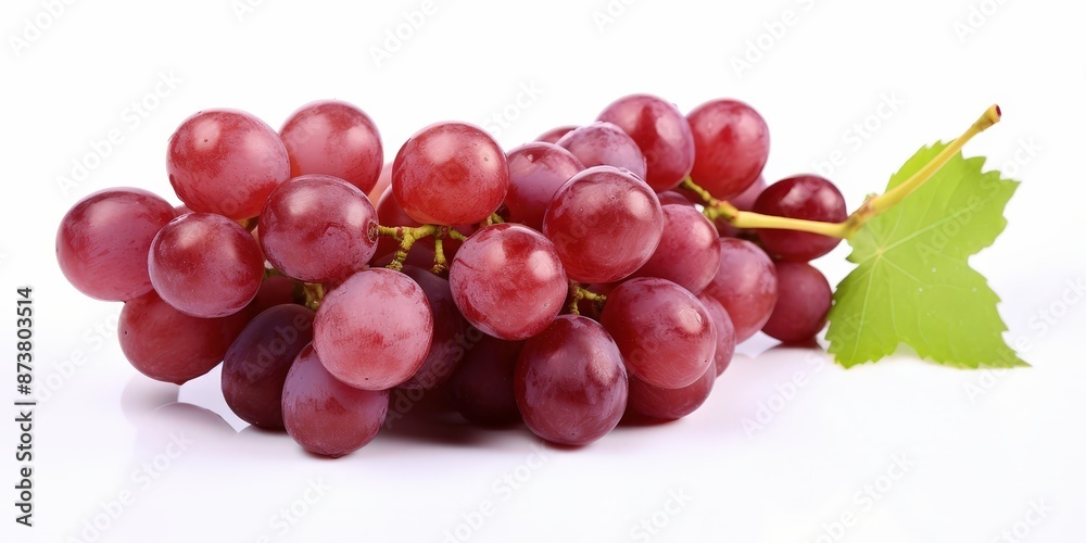 Fototapeta premium Red Grape Bunch Isolated on White Background