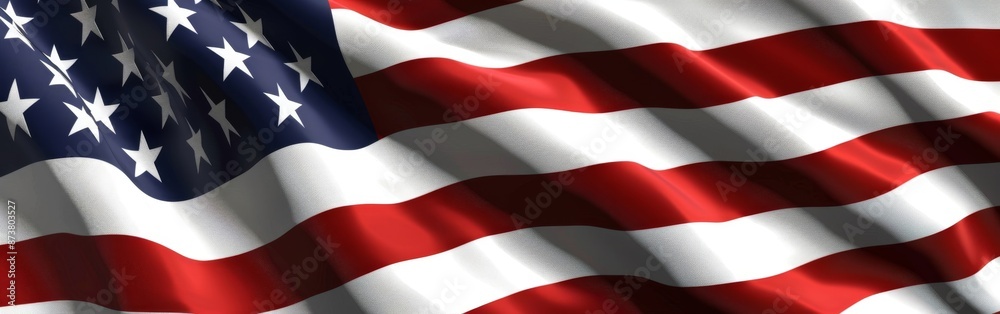 American Flag Waving in the Wind - Symbol of Patriotism American Flag Waving in the Wind - Symbol of Patriotism