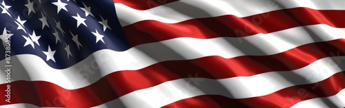 American Flag Waving in the Wind - Symbol of Patriotism