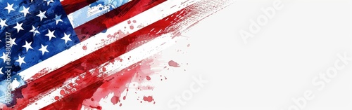  Background with Painted USA Flag - Patriotic American Theme