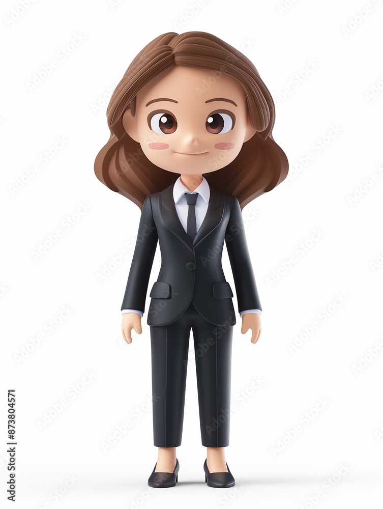 Politician female, Full body character, 3D render illustration, Clip art, isolated on white background Politician female, Full body character, 3D render illustration, Clip art, isolated on white background