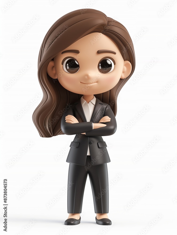 Politician female, Full body character, 3D render illustration, Clip art, isolated on white background Politician female, Full body character, 3D render illustration, Clip art, isolated on white background