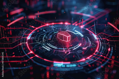 Wallpaper Mural Cybersecurity,minimalist,icon hologram Torontodigital.ca