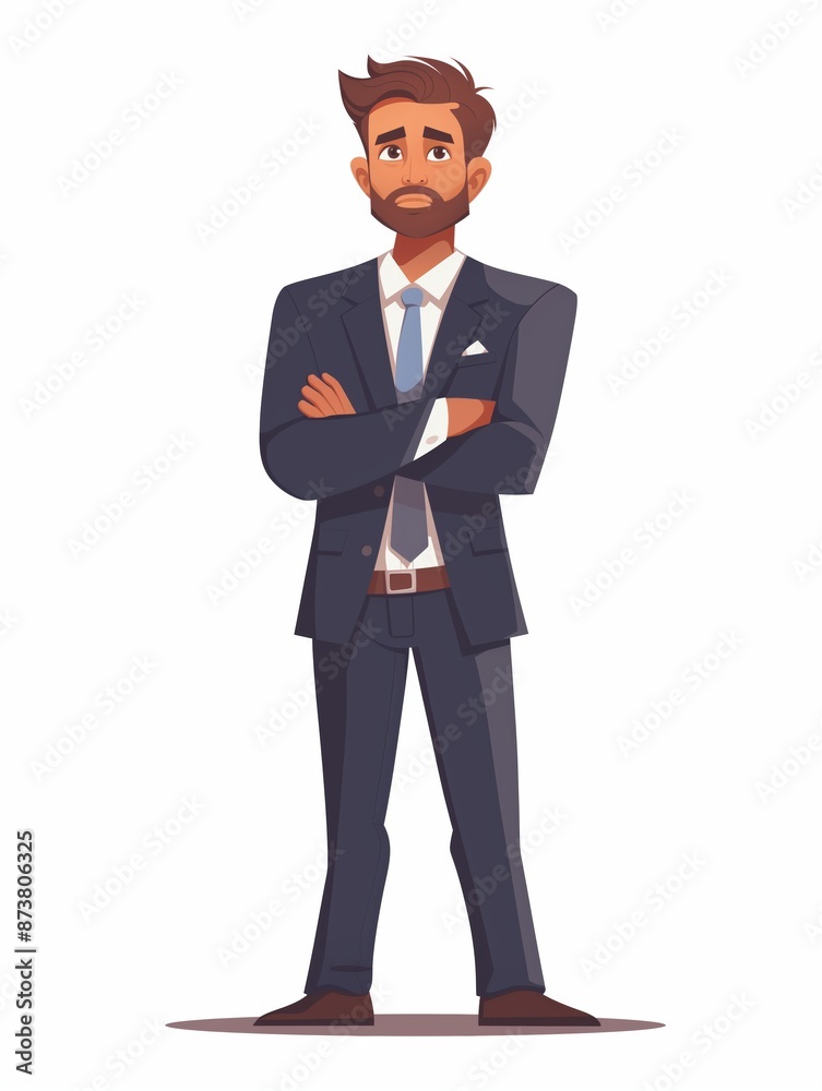 Politician male, Full body character, Vector illustration, Clip art, isolated on white background Politician male, Full body character, Vector illustration, Clip art, isolated on white background
