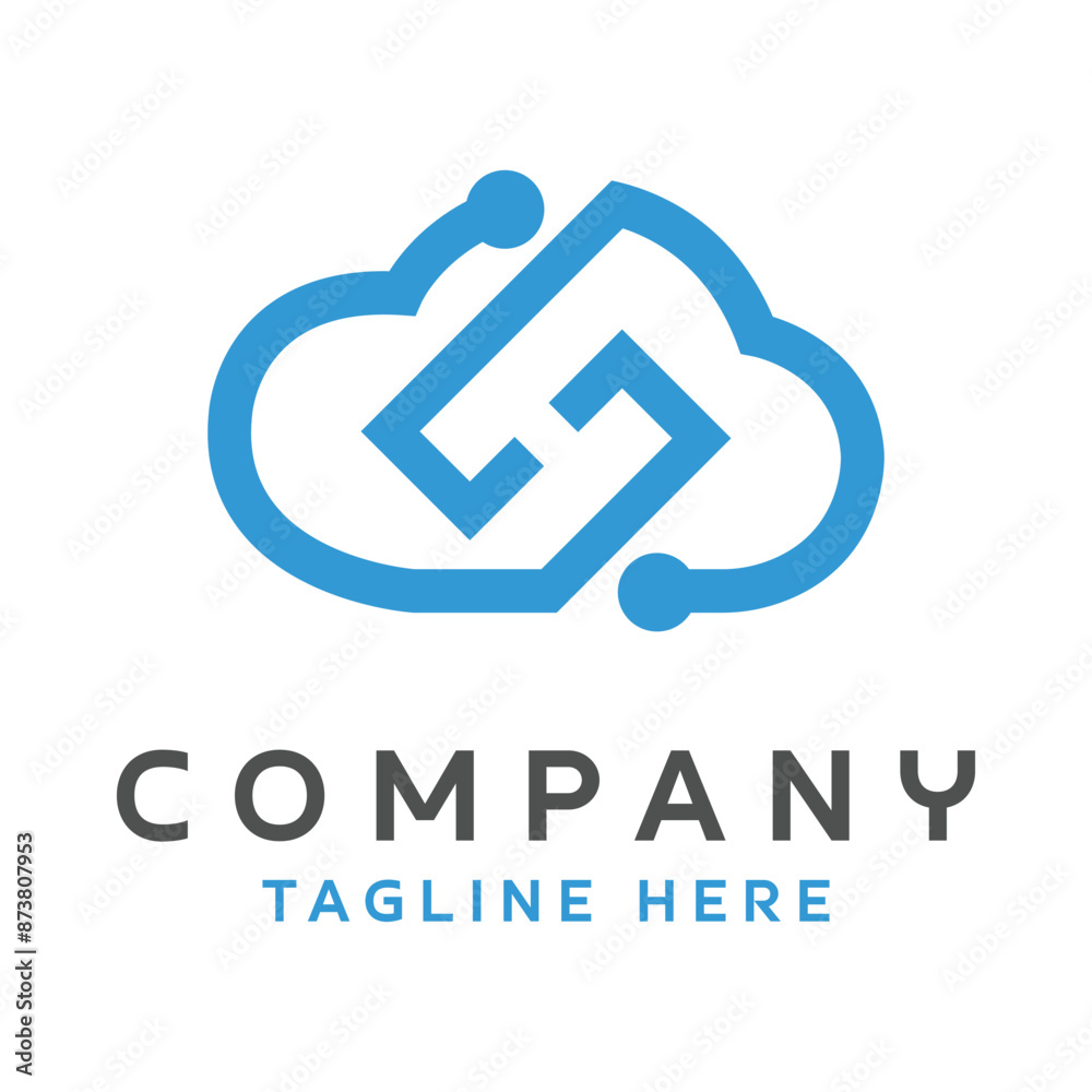 Letter H Cloud Logo Design Letter H Cloud Logo Design