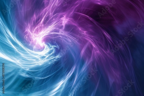 Wallpaper Mural A mesmerizing swirl of purple and blue in the endless expanse of space, Purple and blue wallpaper with a swirl of light, AI generated Torontodigital.ca