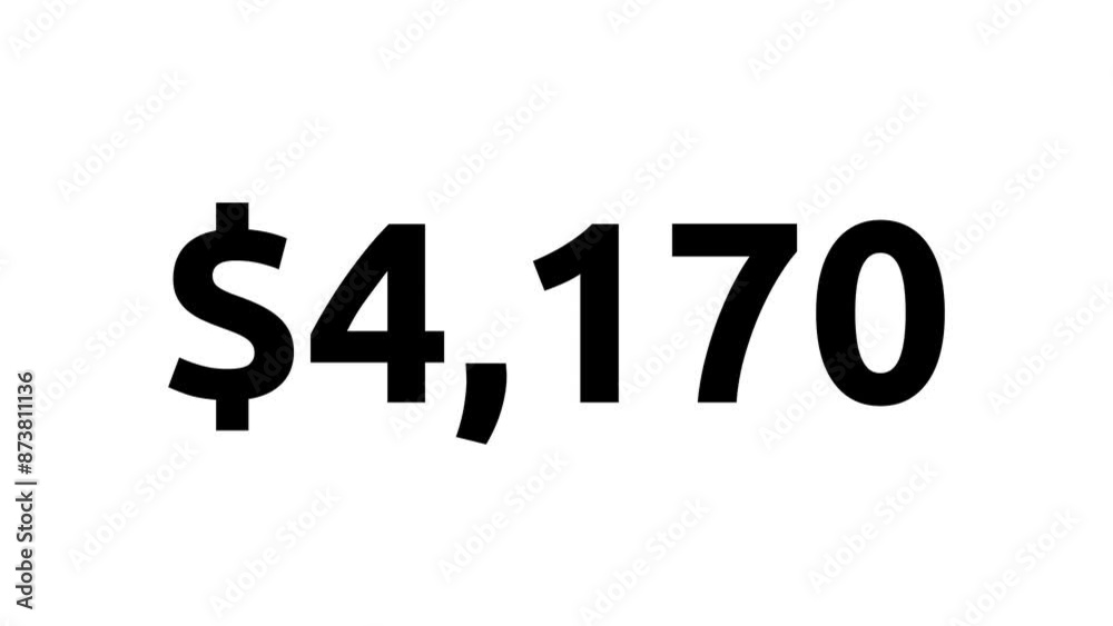 Count-up US dollar animation from 0 to 10000 dollars. White, black, Green Screen background. Monetary amount or pricing. Animation starts and end gently with ease-in and ease-out transition Count-up US dollar animation from 0 to 10000 dollars. White, black, Green Screen background. Monetary amount or pricing. Animation starts and end gently with ease-in and ease-out transition