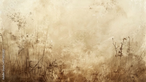 A vintage background with distressed paper textures, faded edges, and sepia tones.