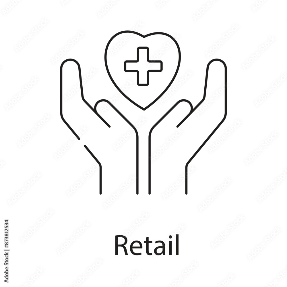 Obraz premium Retail Icon. Vector Icon Design