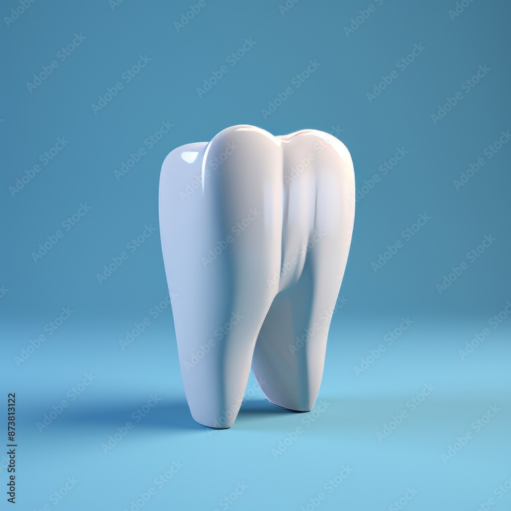 Tooth Model on Blue Background. Tooth Model on Blue Background.