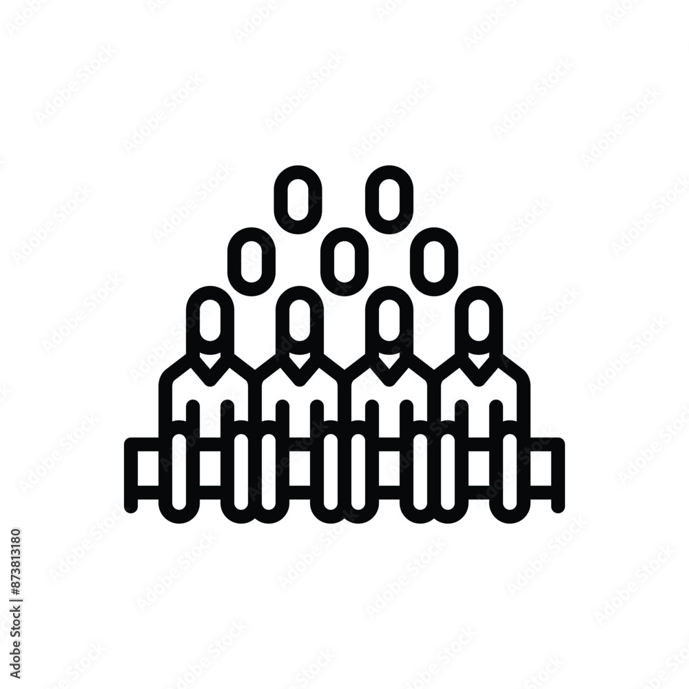 Black line icon for community Black line icon for community