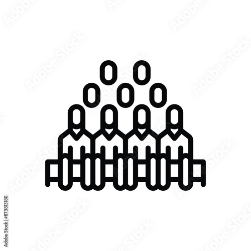 Black line icon for community