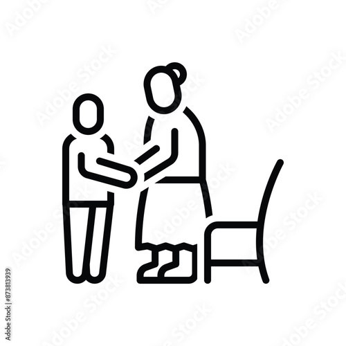 Black line icon for unity