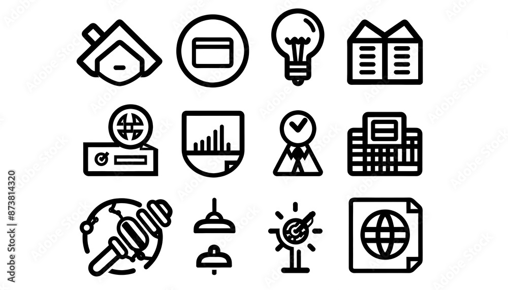 Business Icon Minimal, Simple Logo