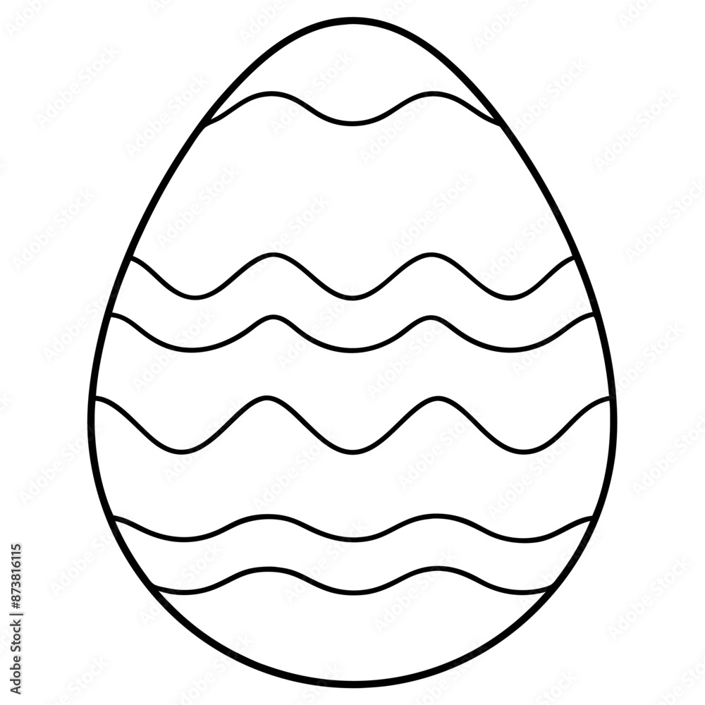 Coloring sheet of Easter eggs with a white background Coloring sheet of Easter eggs with a white background