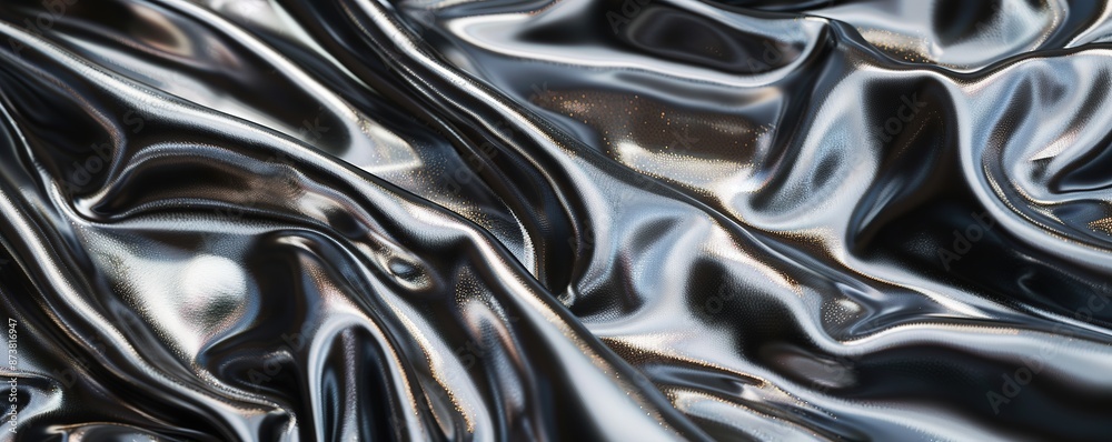 Shiny chrome liquid texture with smooth waves and sparkles. Shiny chrome liquid texture with smooth waves and sparkles.