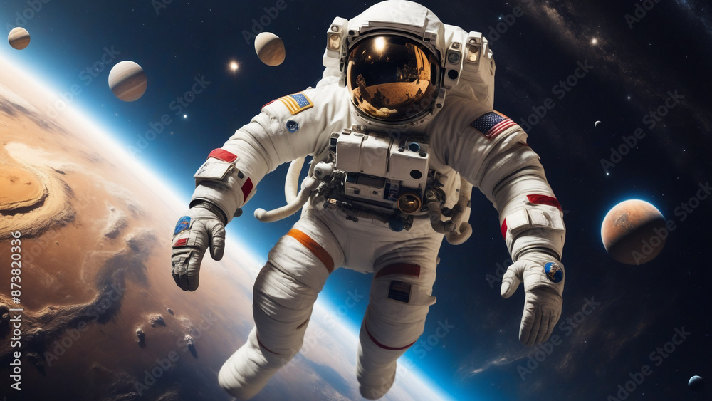 Fototapeta premium astronaut in space