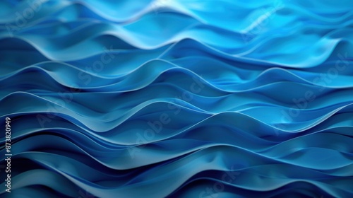 Abstract Blue Wave Pattern