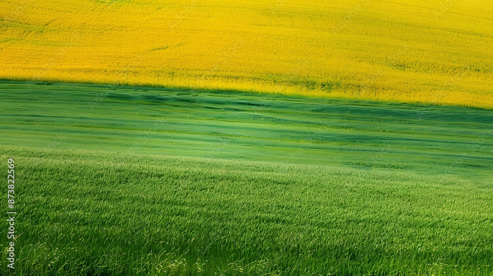 Obraz premium Green and Yellow Field.