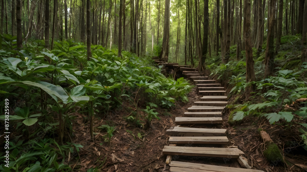 Obraz premium path in the woods, ai generated