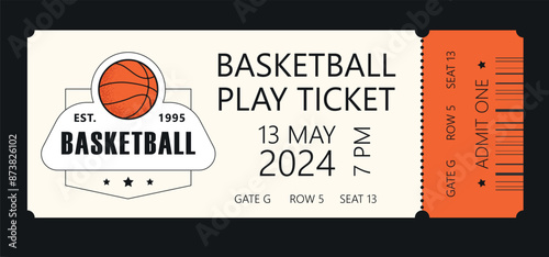 Basketball Ticket Template