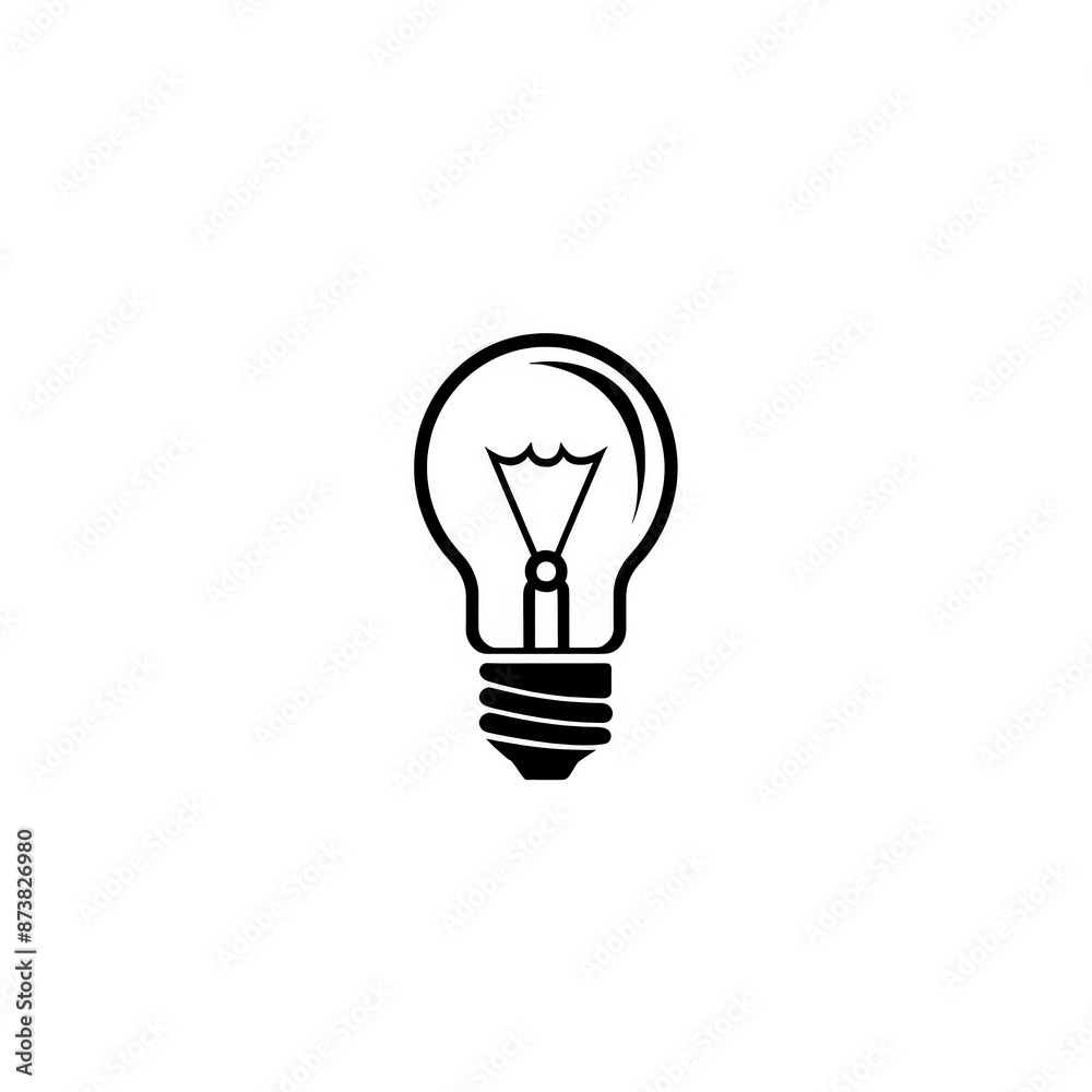 Lightbulb Icon Minimal, Simple Logo Lightbulb Icon Minimal, Simple Logo