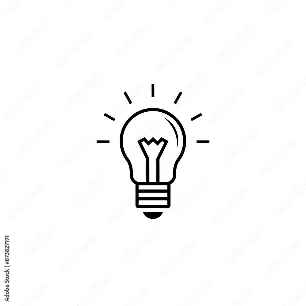 Lightbulb Icon Minimal, Simple Logo Lightbulb Icon Minimal, Simple Logo