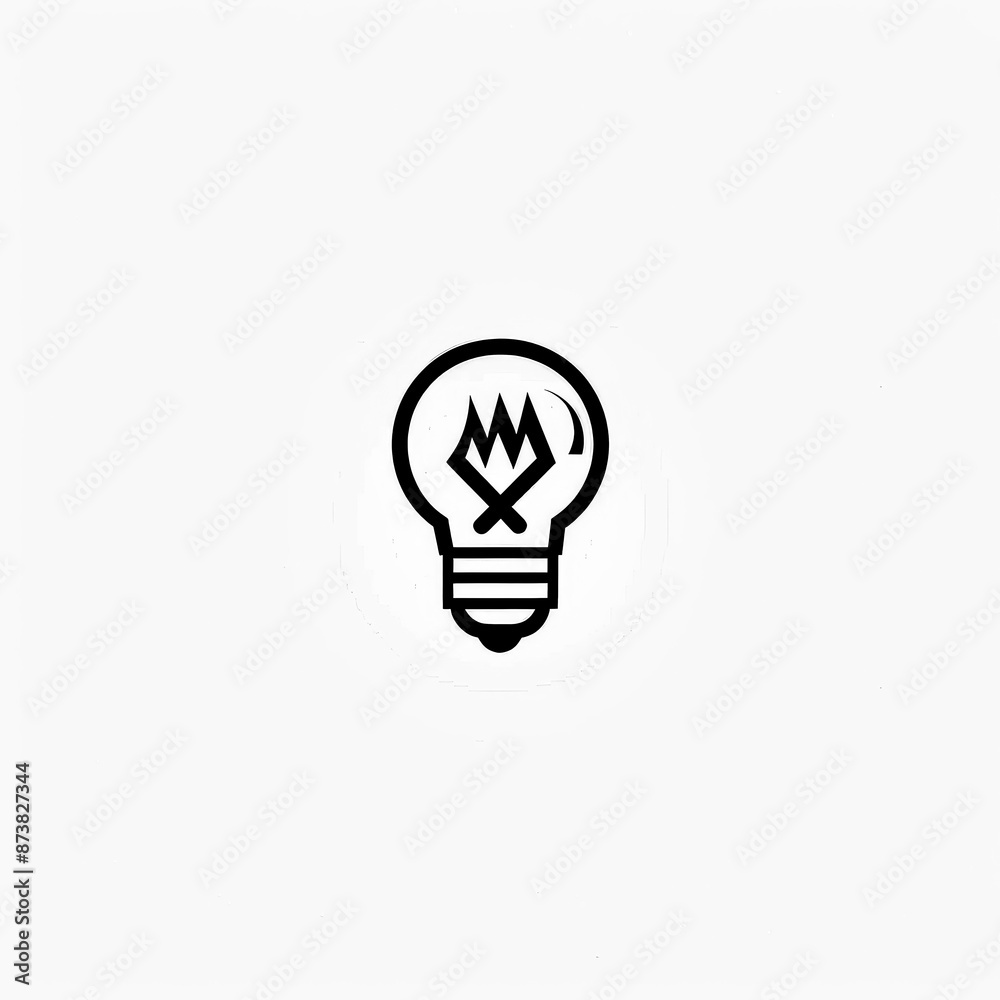 Lightbulb Icon Minimal, Simple Logo Lightbulb Icon Minimal, Simple Logo