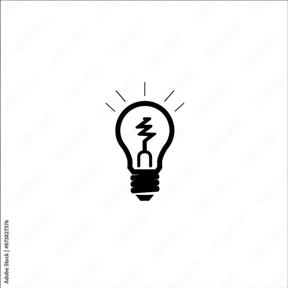 Lightbulb Icon Minimal, Simple Logo Lightbulb Icon Minimal, Simple Logo
