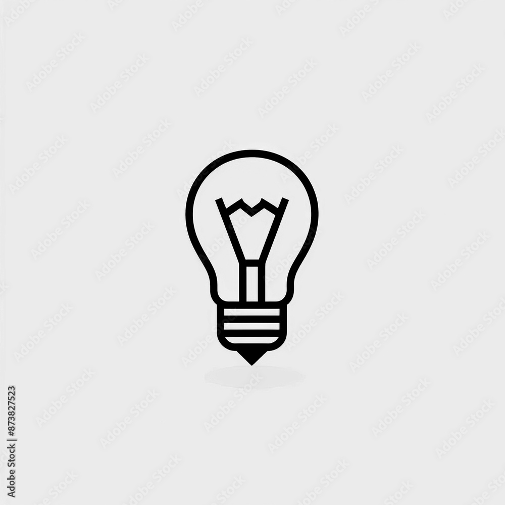 Lightbulb Icon Minimal, Simple Logo Lightbulb Icon Minimal, Simple Logo