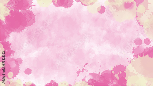 Abstract pink watercolor background.Hand painted watercolor. vector