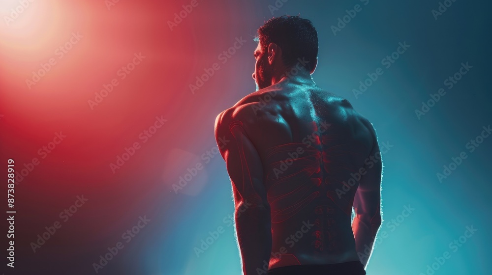 Man suffering from back pain. Joint problems and arthritis. Health and medical concept Man suffering from back pain. Joint problems and arthritis. Health and medical concept