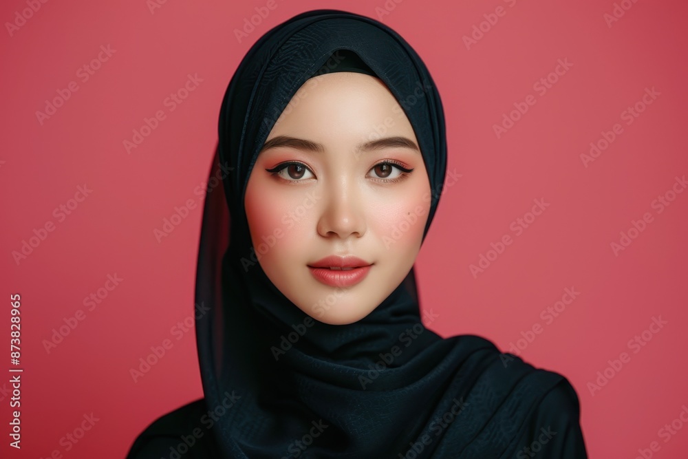 Portrait of a Woman in a Black Hijab Portrait of a Woman in a Black Hijab
