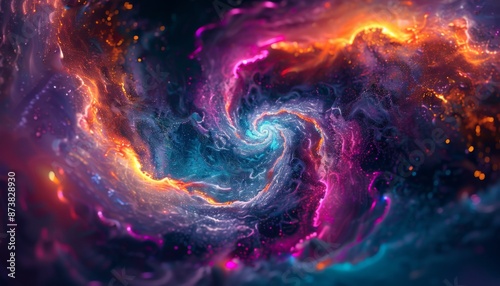 Wallpaper Mural Swirling vortexes with dynamic colors, Trippy LSD doodles, Energetic swirls Torontodigital.ca