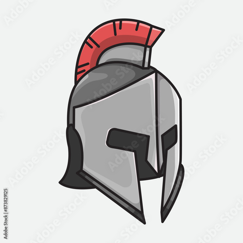 Vector illustration Knight Helmet. Vector design Knight Helmet. Knight Helmet Vector Cartoon design illustration and icon for website, digital and print