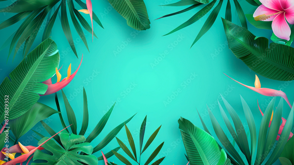 Naklejka premium vector art background mother day theme plant and flower tropical