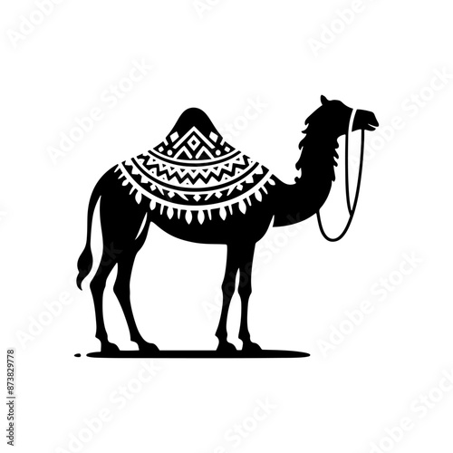 Dromedary Silhouette - Minimalist Dromedary Vector - Camel Vector Silhouette.