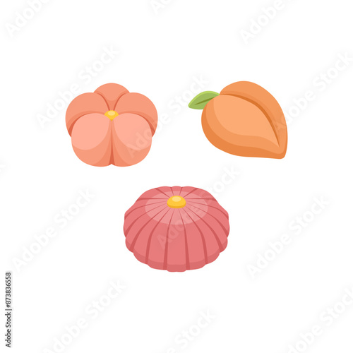 Nerikiri wagashi, traditional Japanese dessert(sweets).
