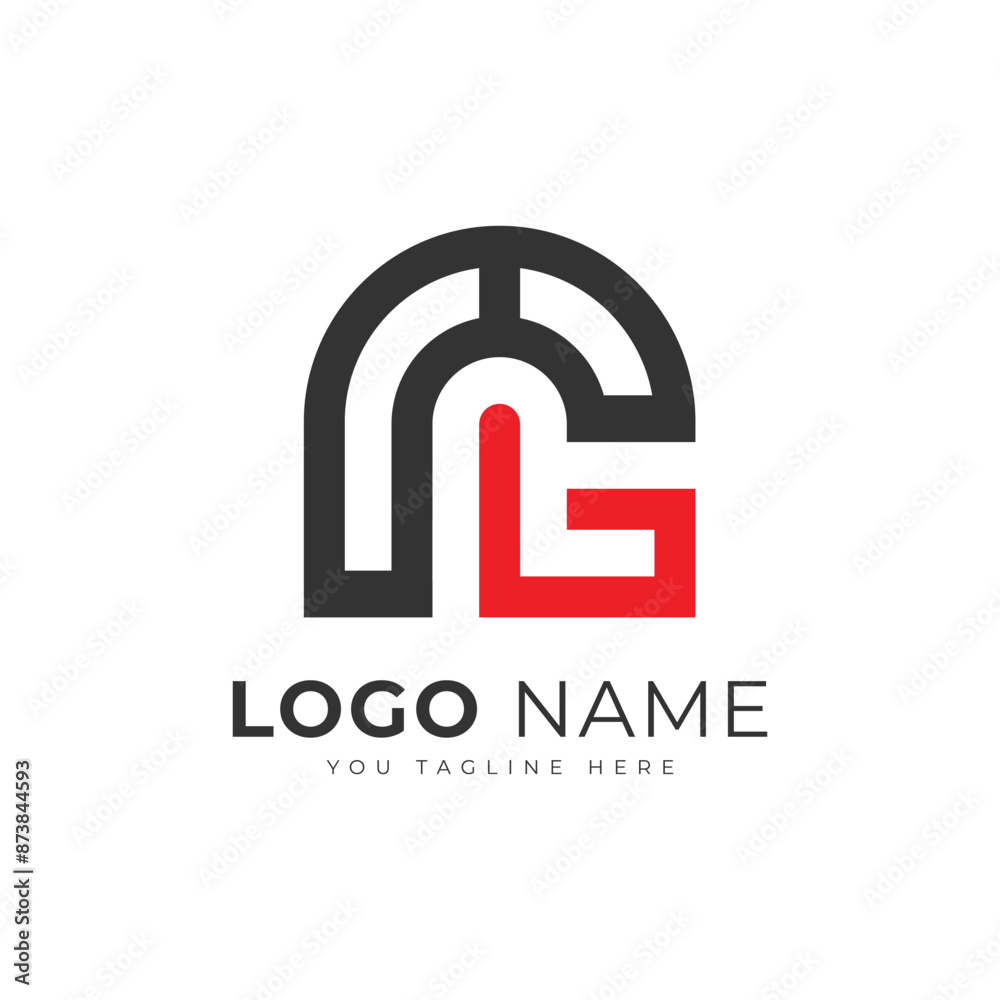 RG logo initial letter design template vector RG logo initial letter design template vector