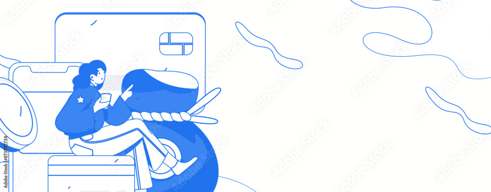 Online shopping payment security character flat vector concept operation hand drawn illustration
Online shopping payment security character flat vector concept operation hand drawn illustration